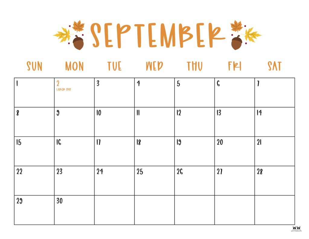 September 2024 Calendars - 50 Free Printables | Printabulls throughout Cute Calendar September 2024