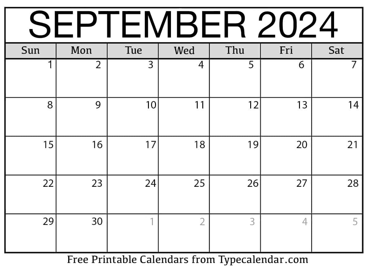 September 2024 Calendars | Free Printable Templates inside Show Me The Calendar Of September 2024