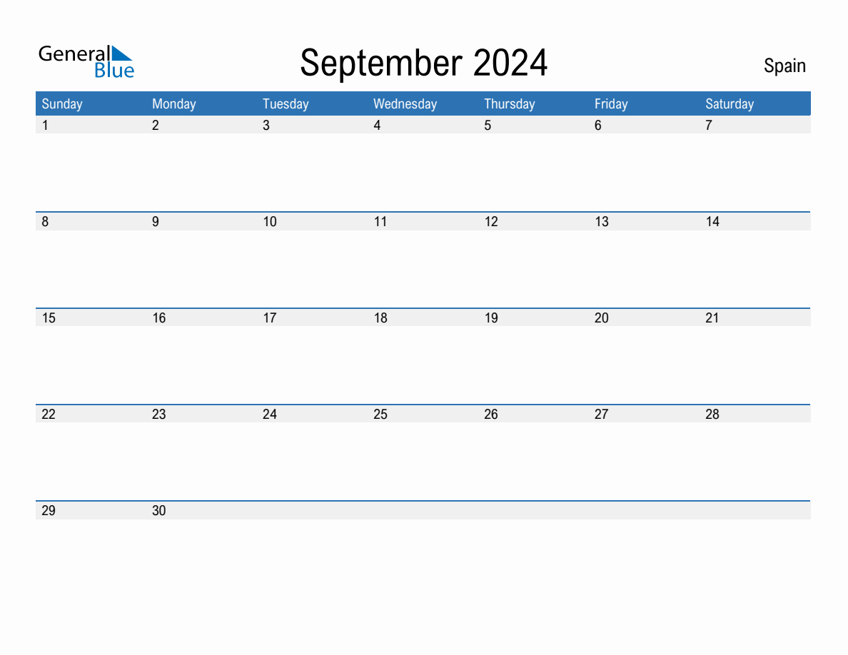 September 2024 Monthly Calendar With Spain Holidays within September 2024 Calendar In Spanish