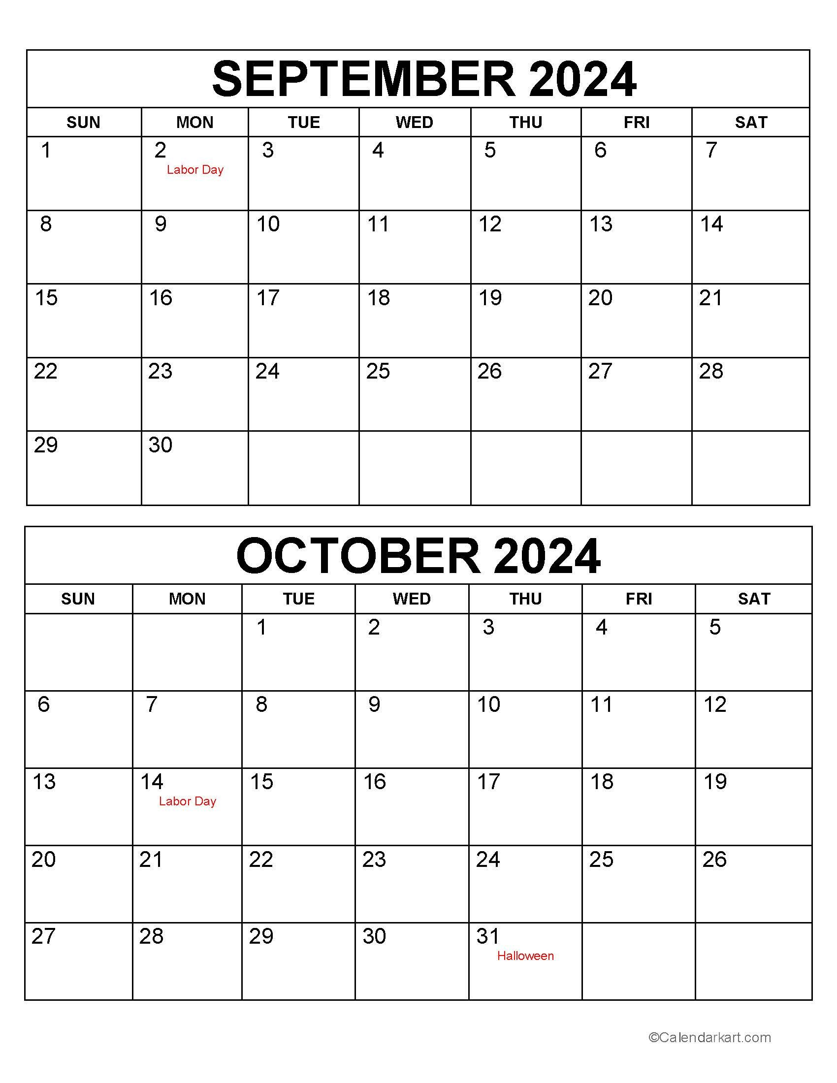 September And October 2024 Calendar Printable Calendar 2025 September And October 2024 Calendar Printable Calendar 2025