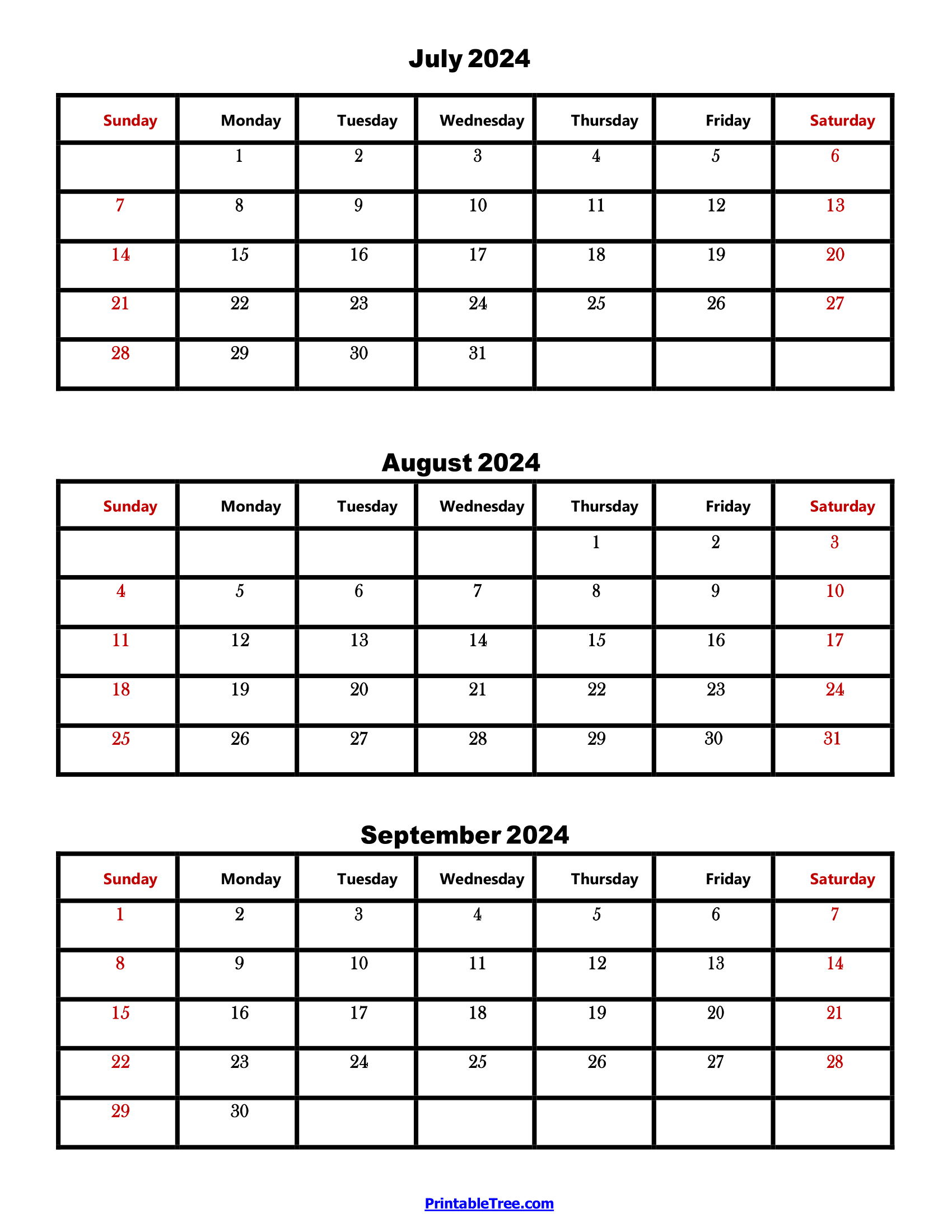 Three Months Calendar Printable Pdf 2024 inside July To September 2024 Calendar