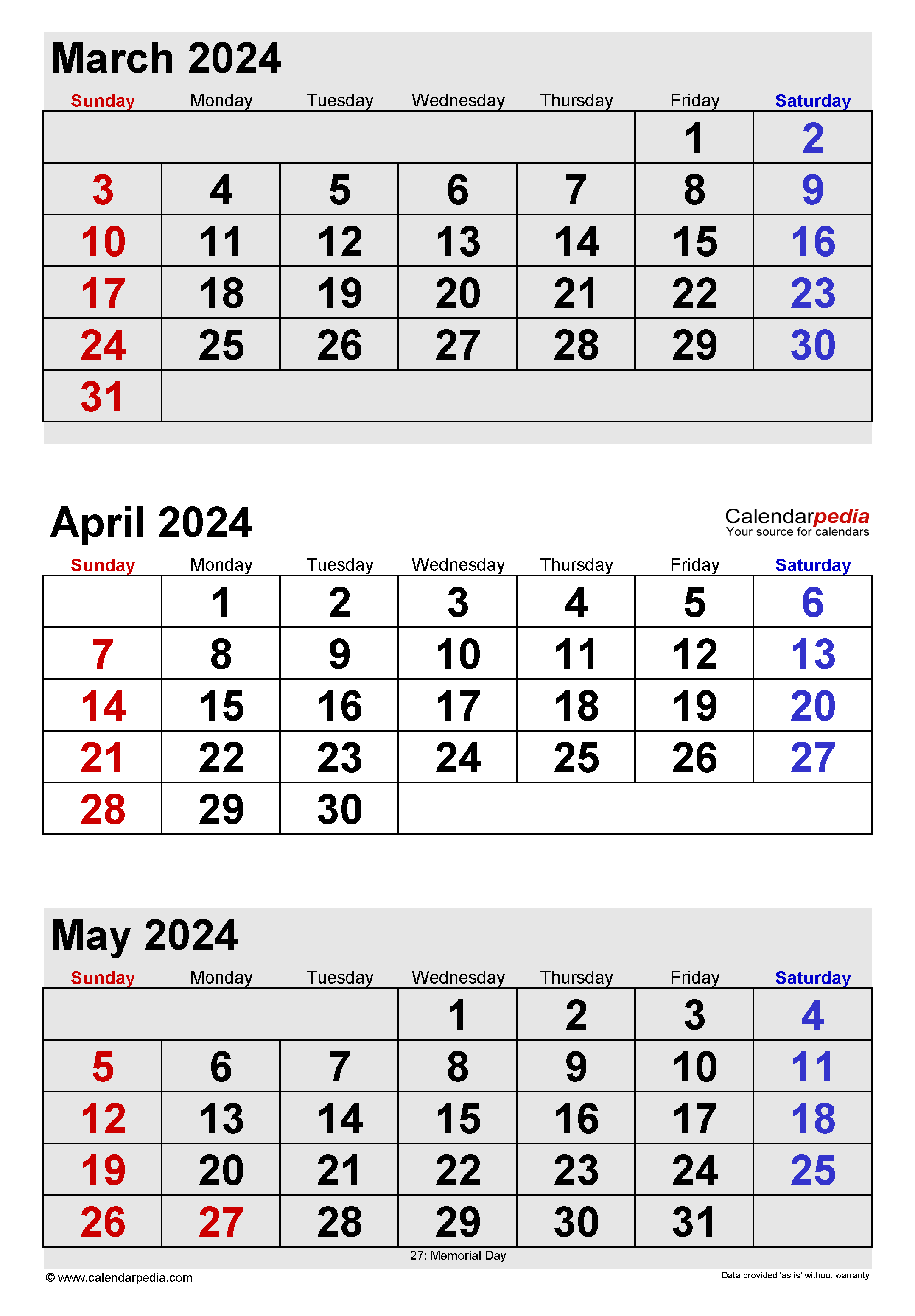 April 2024 Calendar | Templates For Word, Excel And Pdf throughout Calendar March April May June 2024