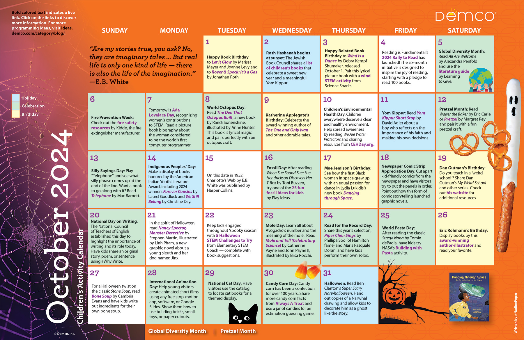 Children&amp;#039;S Activity Calendar: October 2024 for Calendar 2024 October Story