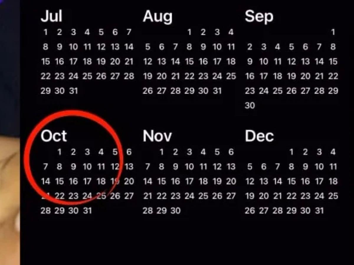 அக்டோபர் மாதத்தில் 21 நாட்கள்தான் within 2024 Calendar October Story In Tamil