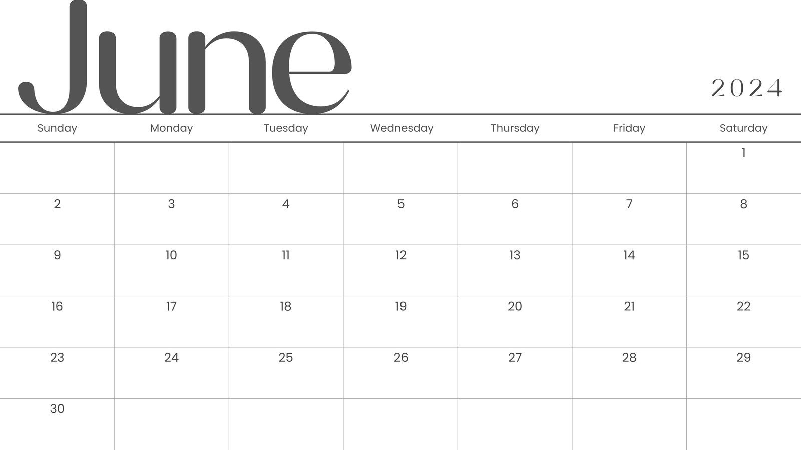 Free Printable, Custom June 2024 Calendar Templates | Canva with regard to Monthly Calendar Template June 2024