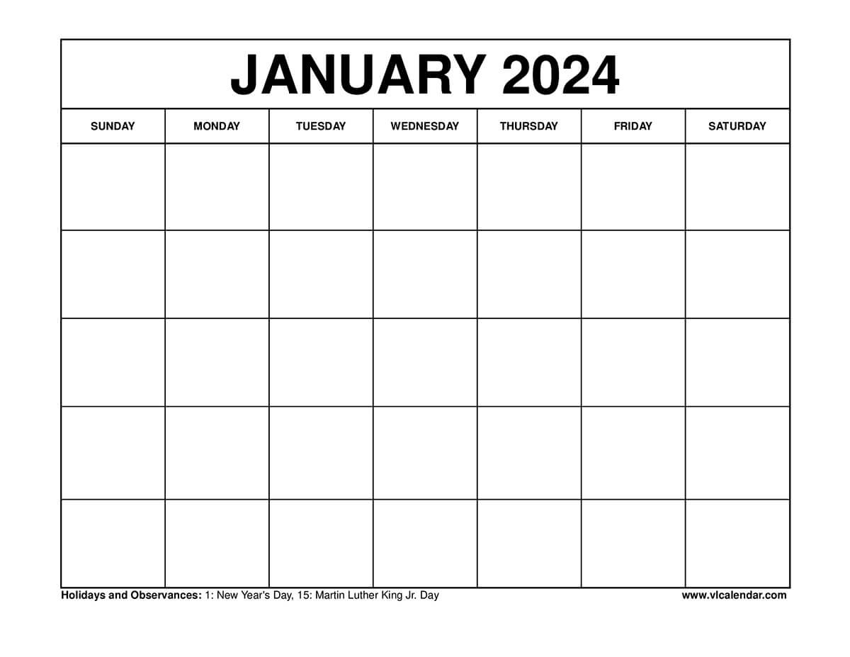 January 2024 Calendar Printable Template With Holidays with October 2024 Printable Calendar With Holidays