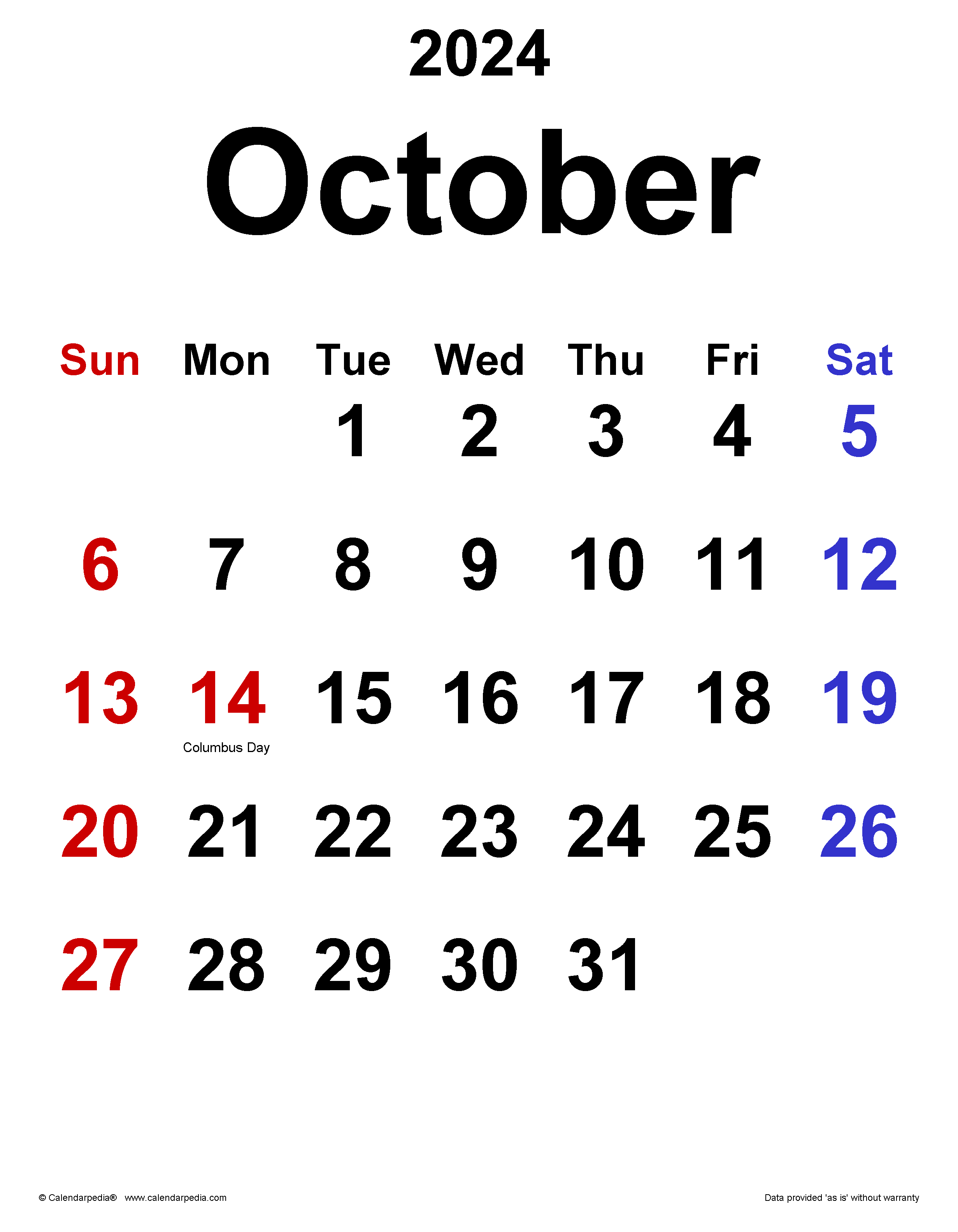 October 2024 Calendar | Templates For Word, Excel And Pdf regarding October 2024 Calendar Png