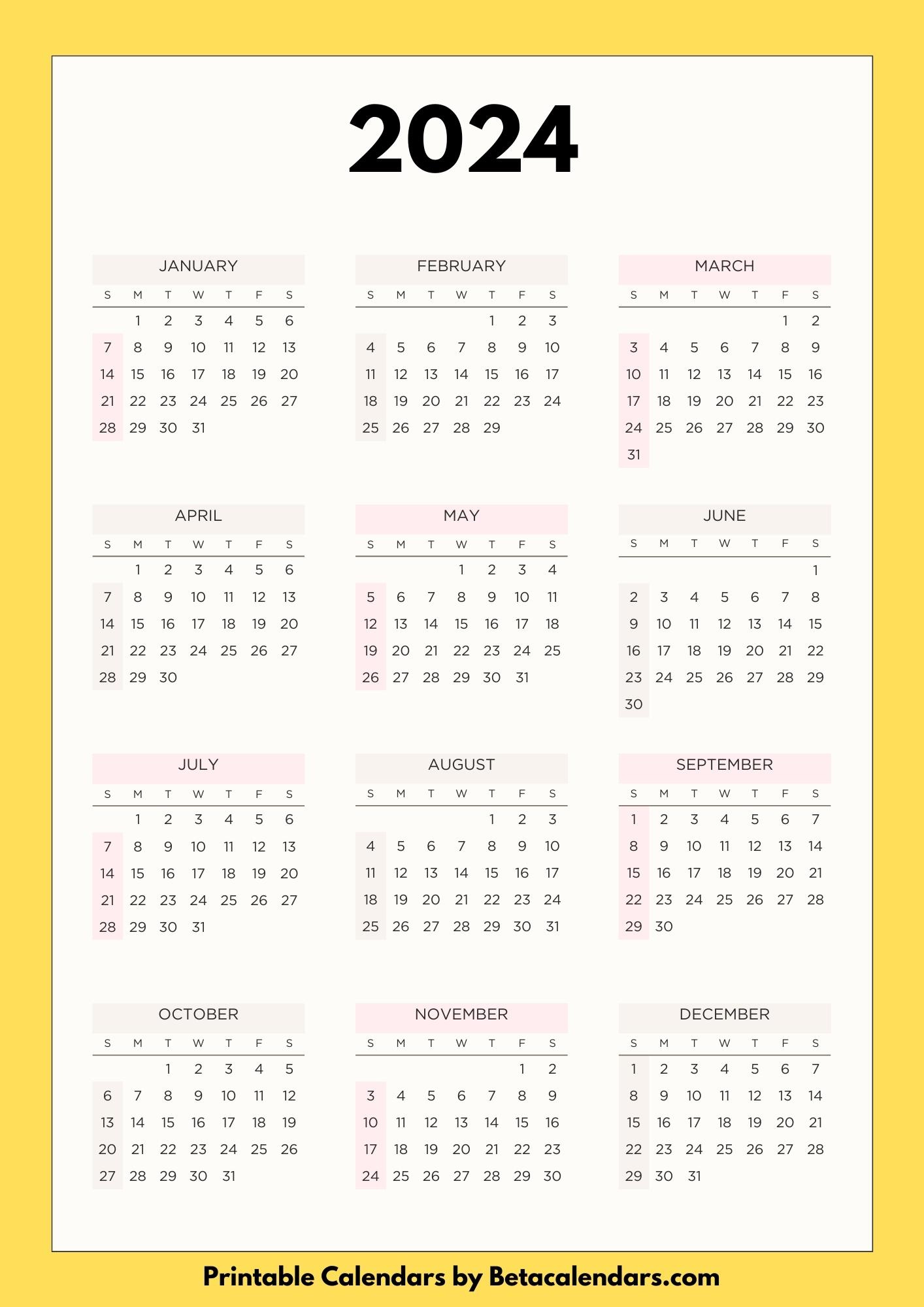 2024 Calendar - Beta Calendars in Beta Calendars November 2024 Calendar Printable