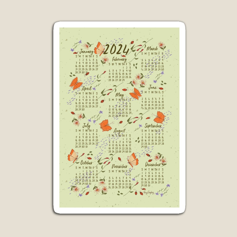 2024 Garden Friends Green Wall Calendar&amp;quot; Poster For Sale with regard to 20246 November Calendar Printable