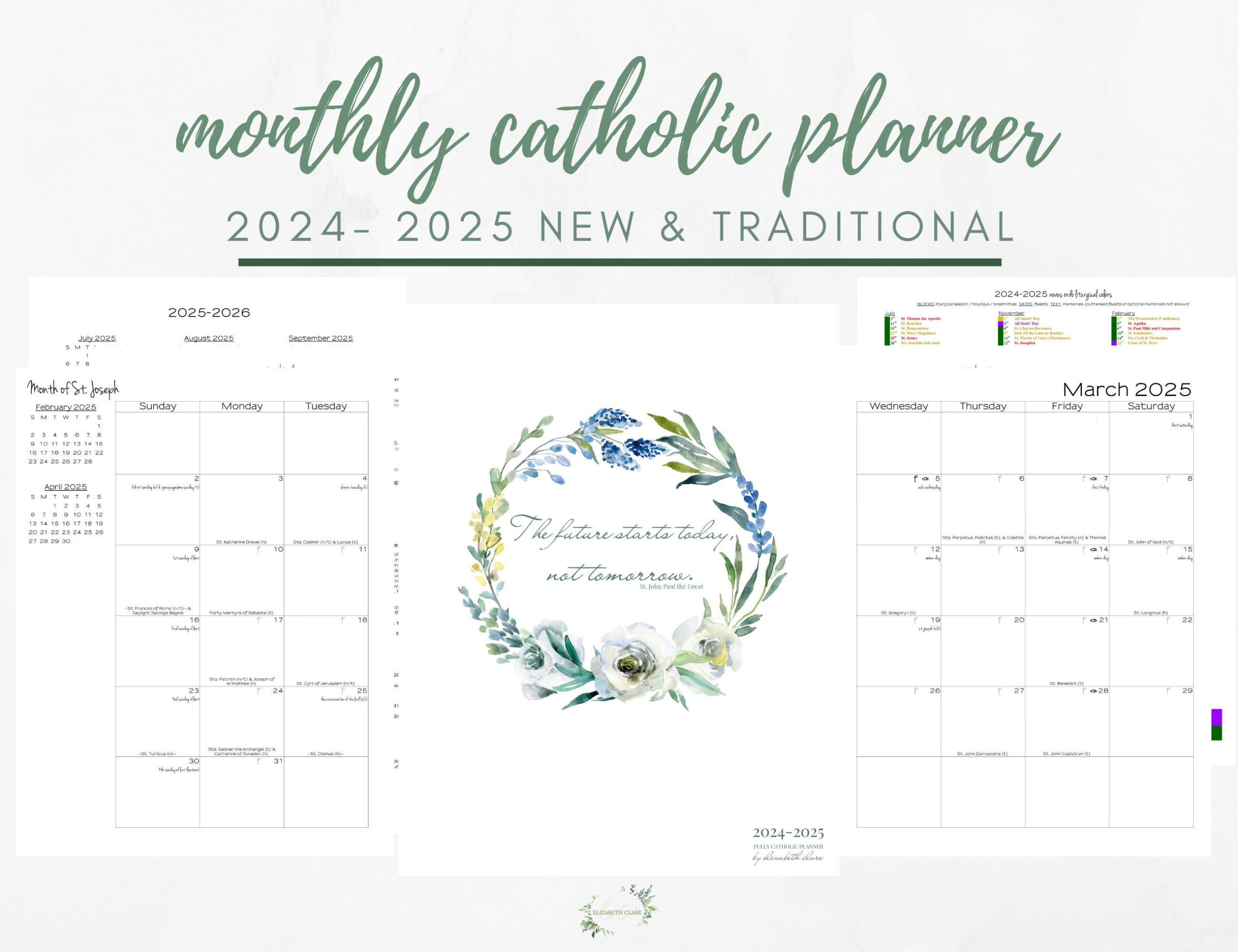 Catholic Calendar 2024 - Etsy throughout Elegant 56 Examples Printable Church Calendar November 2024