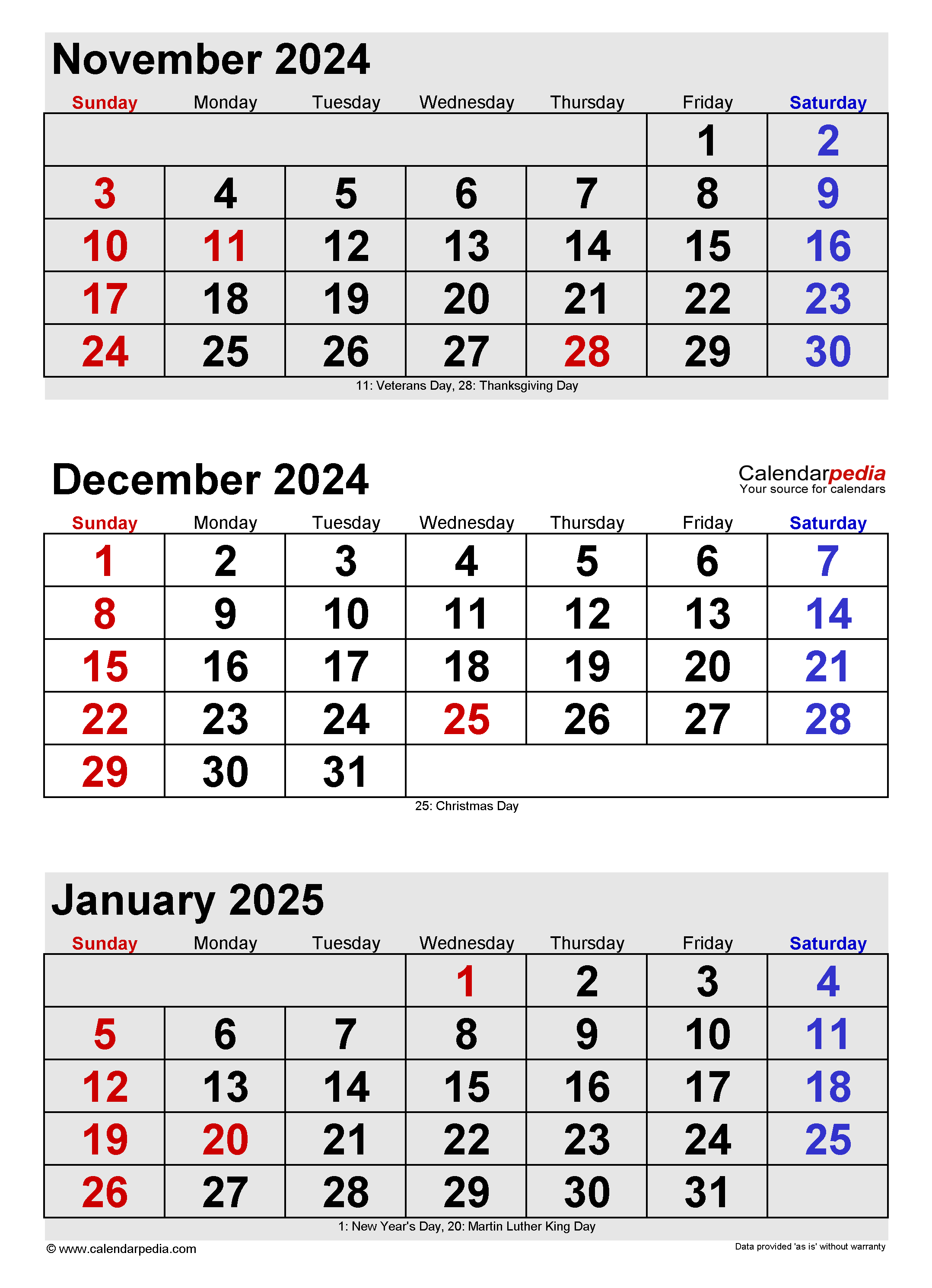 December 2024 Calendar | Templates For Word, Excel And Pdf inside Printable Calendar November December 2024 January 2024