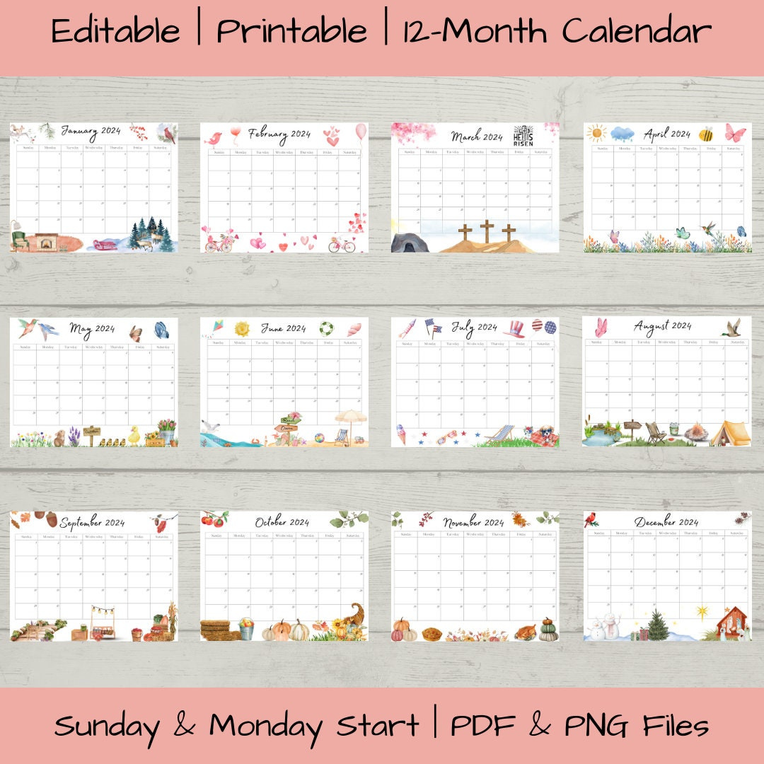 Editable Catholic Calendar Template - Etsy in Elegant 56 Examples Printable Church Calendar November 2024