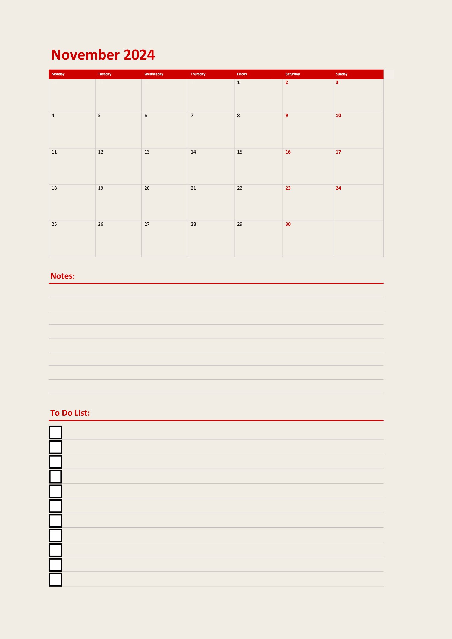 November 2024 Calendar Template - Excel | Google Sheets | Pdf in Free Printable Appointment Calendar November 2024 Calendar