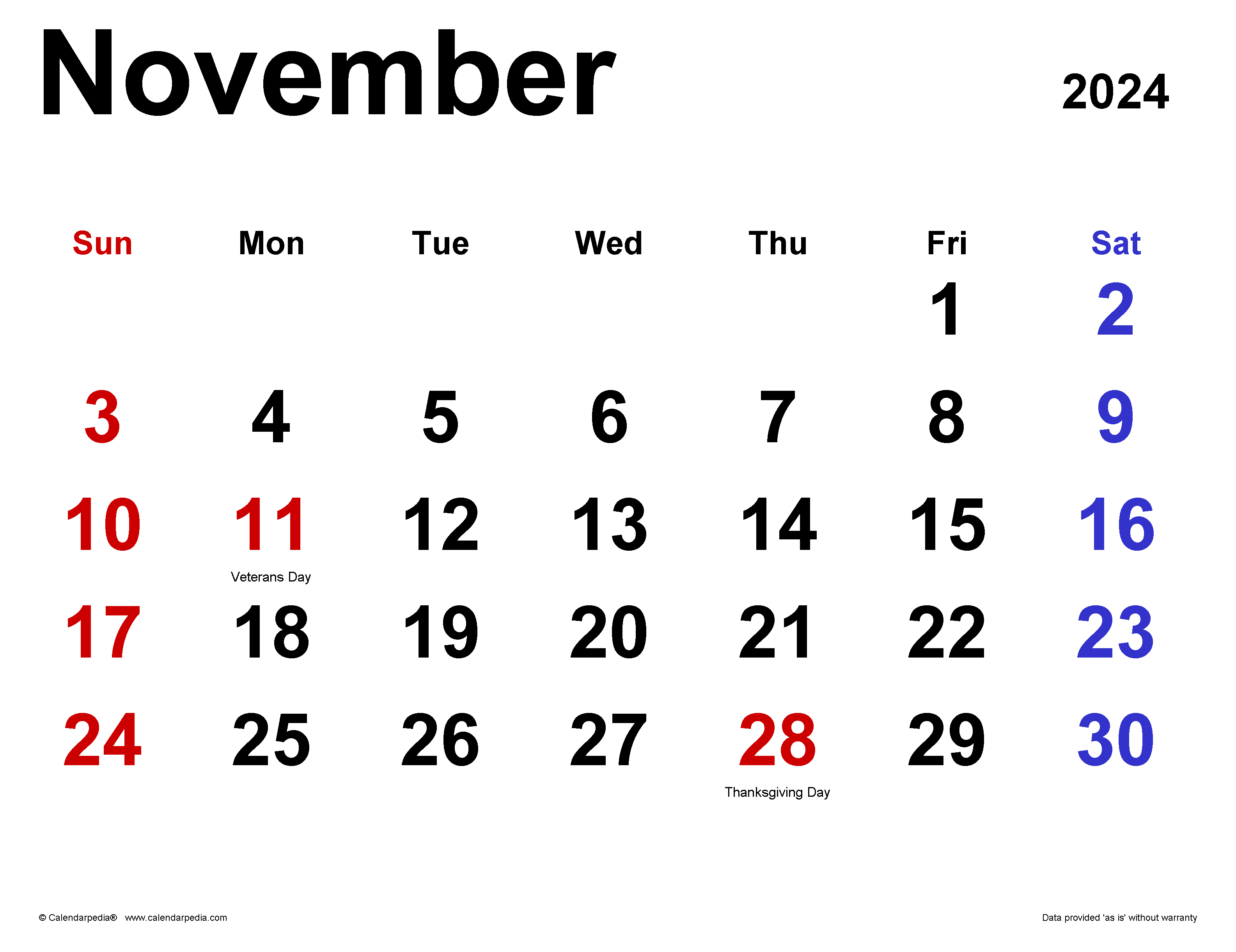 November 2024 Calendar | Templates For Word, Excel And Pdf regarding Desk Calendar November 2024 Printable