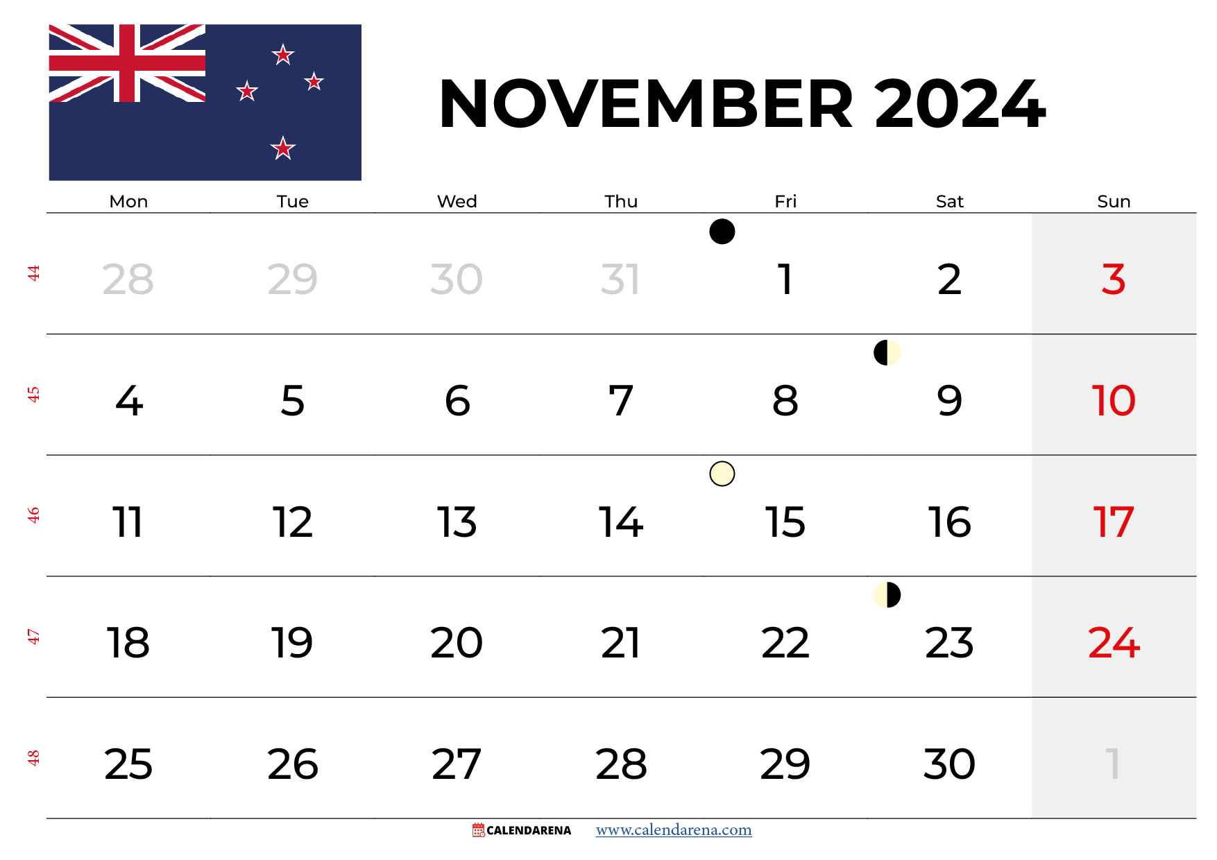 November Calendar 2024 Nz regarding Calendar November 2024 Australia Printable