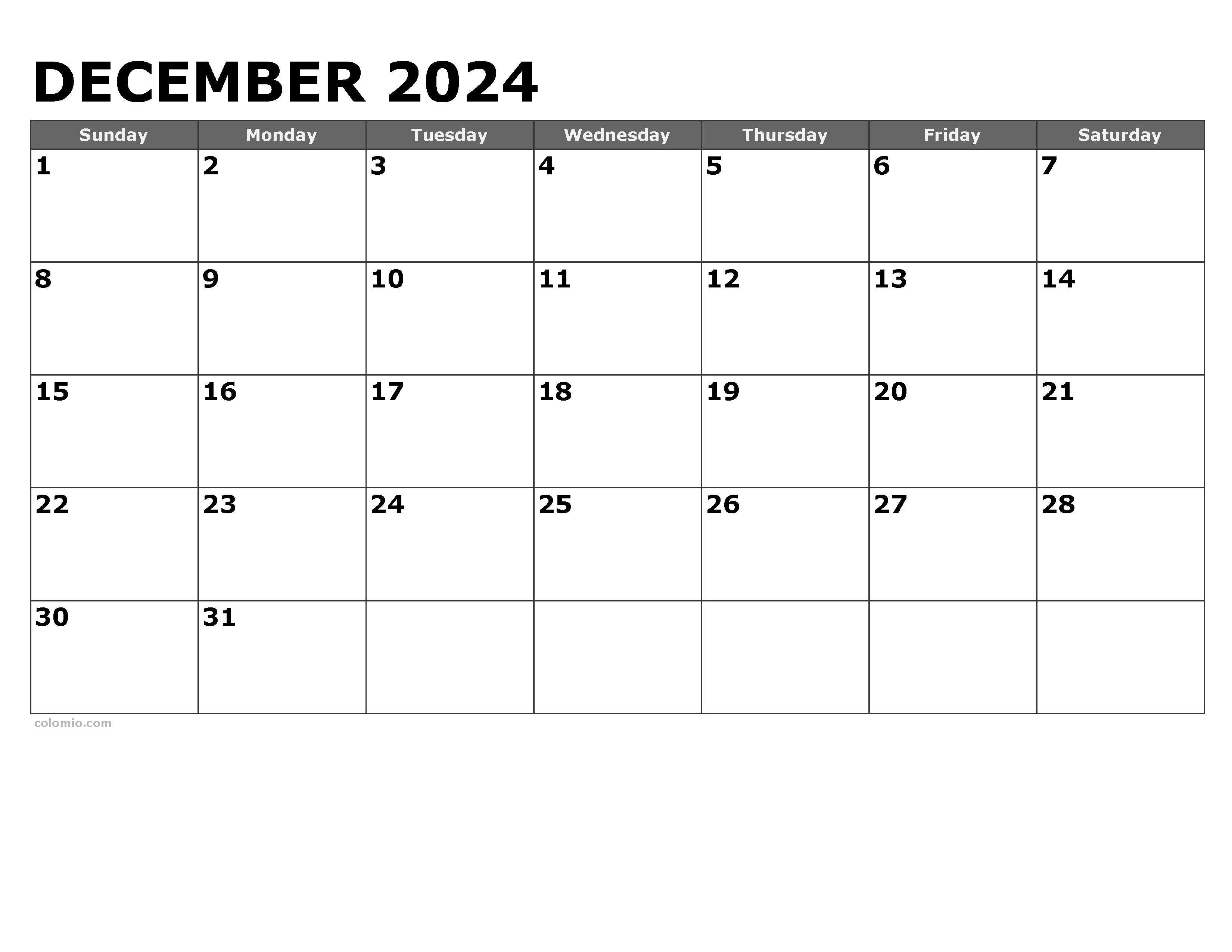 December 2024 Calendar | Free Printable Pdf, Xls And Png within December 2024 Calendar Printable Wincalendar