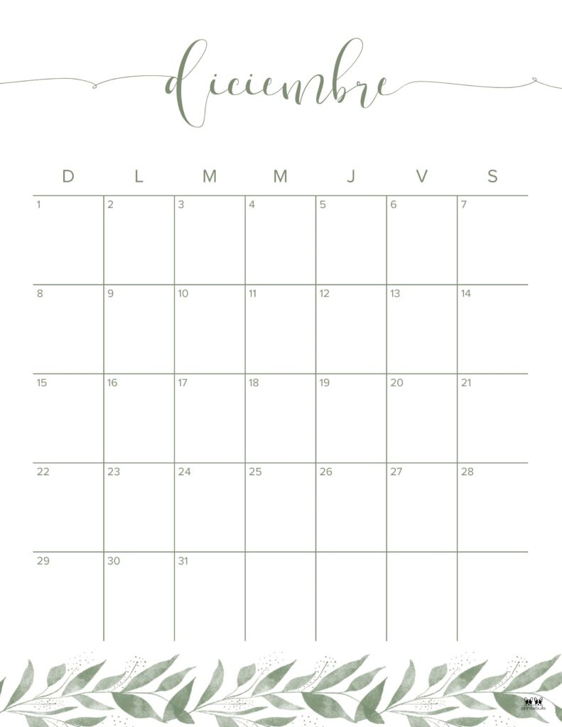 December 2024 Calendars - 50 Free Printables | Printabulls intended for Blank December 2024 Portrait Calendar Printable