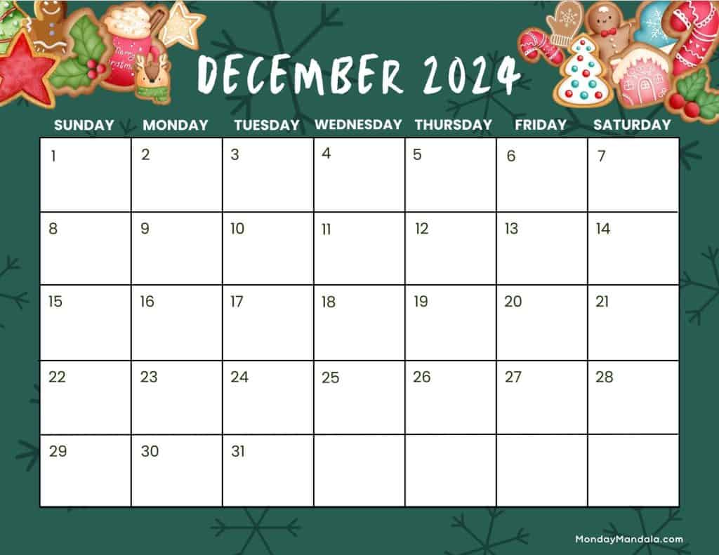 December 2024 Calendars (52 Free Pdf Printables) inside Printable Christmas December 2024 Calendar