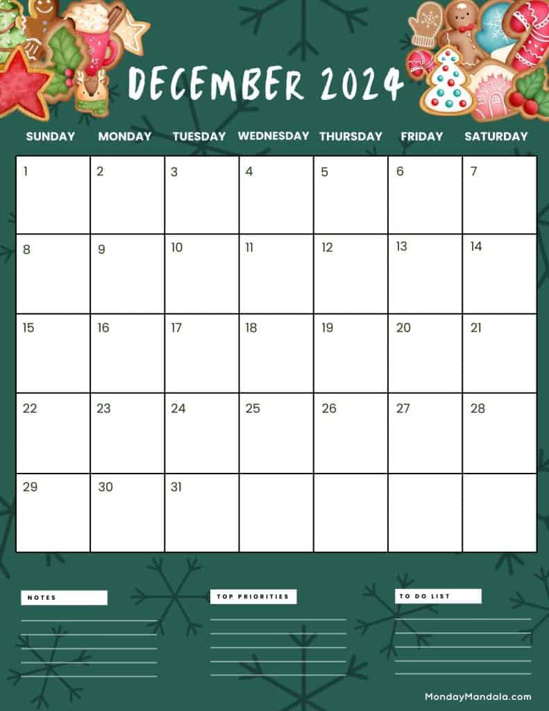 December 2024 Calendars (52 Free Pdf Printables) within December 2024 Calendar Printable Portrait