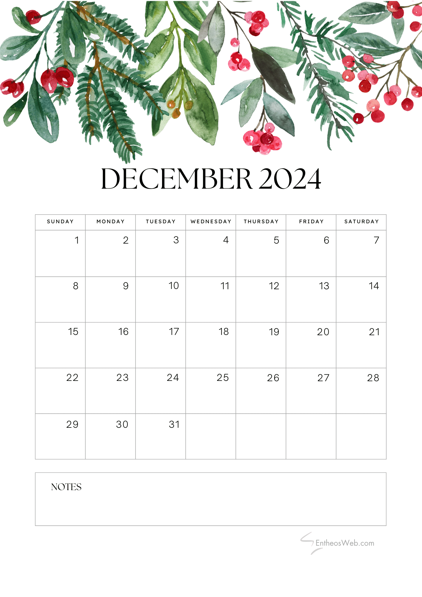 December 2024 Calendars | Entheosweb pertaining to Calendar December 2024 Printable A4