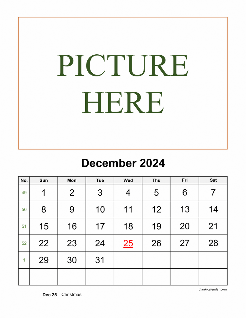 Free Download Printable December 2024 Calendar, Pictures Can Be regarding December 2024 Calendar Free Printable Clipart