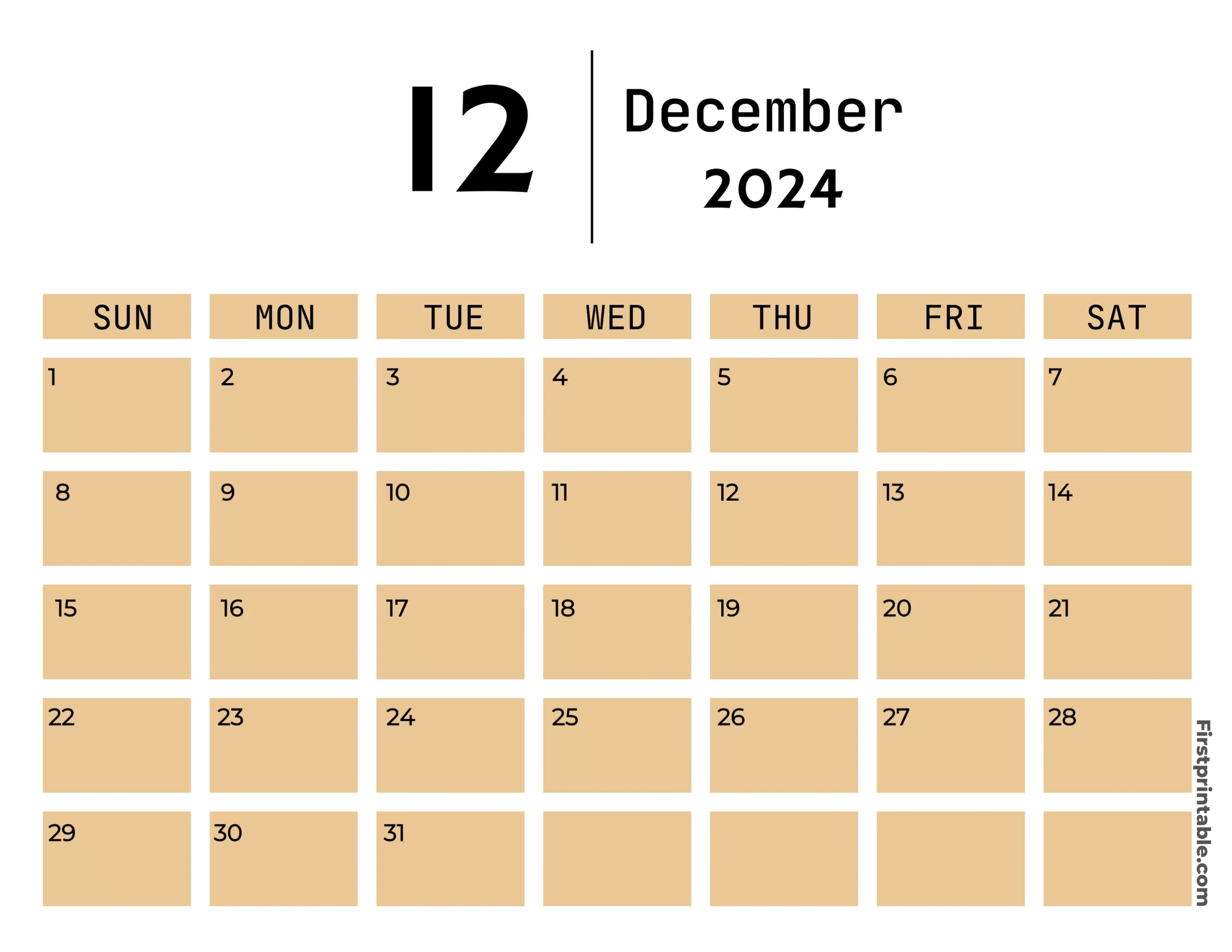 Free Printable &amp;amp; Fillable December Calendars 2024 regarding December 2024 Printable Calendar Color