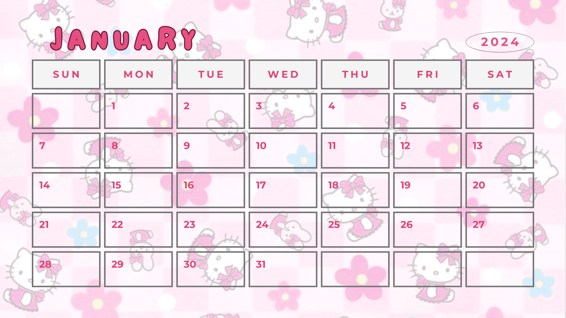 Hello Kitty Calendar 2024Jennyannpenoliar07 - Raket.ph intended for December 2024 Hello Kitty Calendar Printable