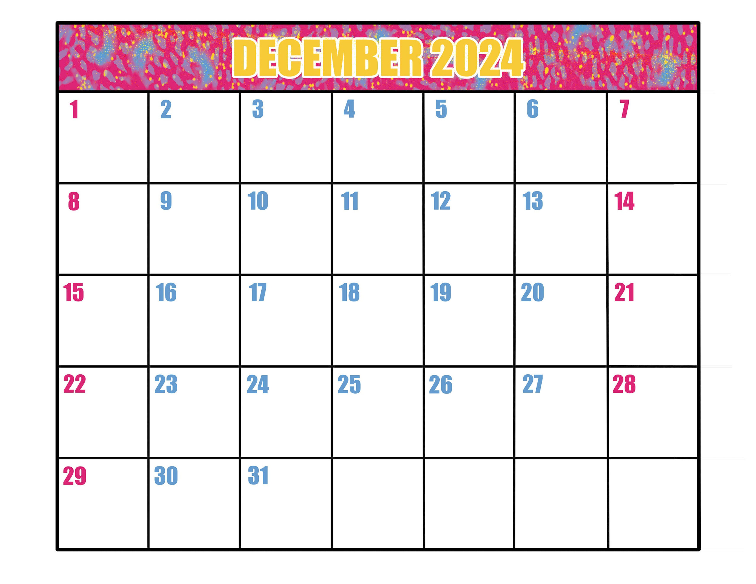 Printable December 2024 Calendar - Etsy Uk pertaining to December 2024 Printable Calendar Waterproof