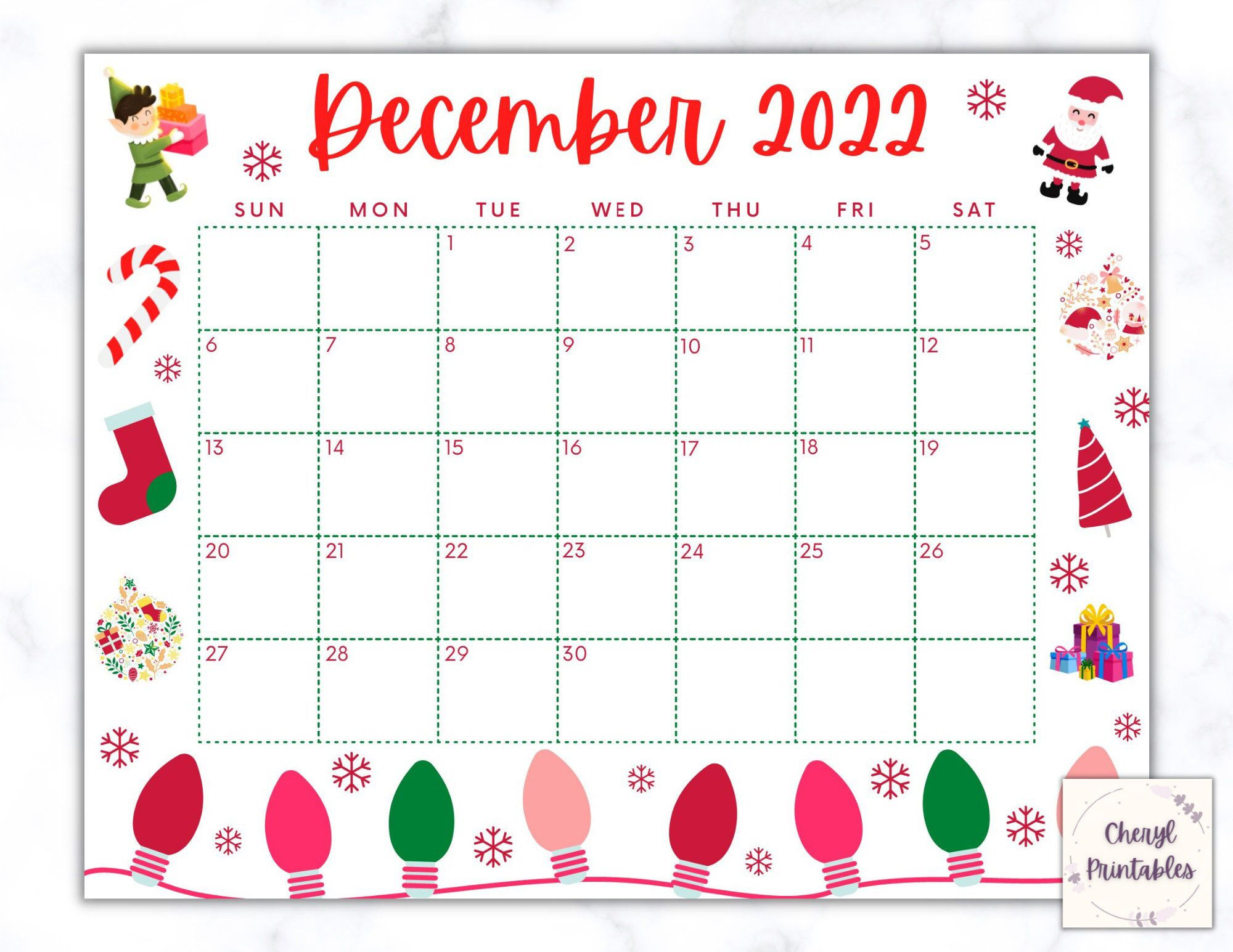 Printable December Calendar 2024, Christmas Calendar, Holiday in 2024 December Calendar Printable Disney