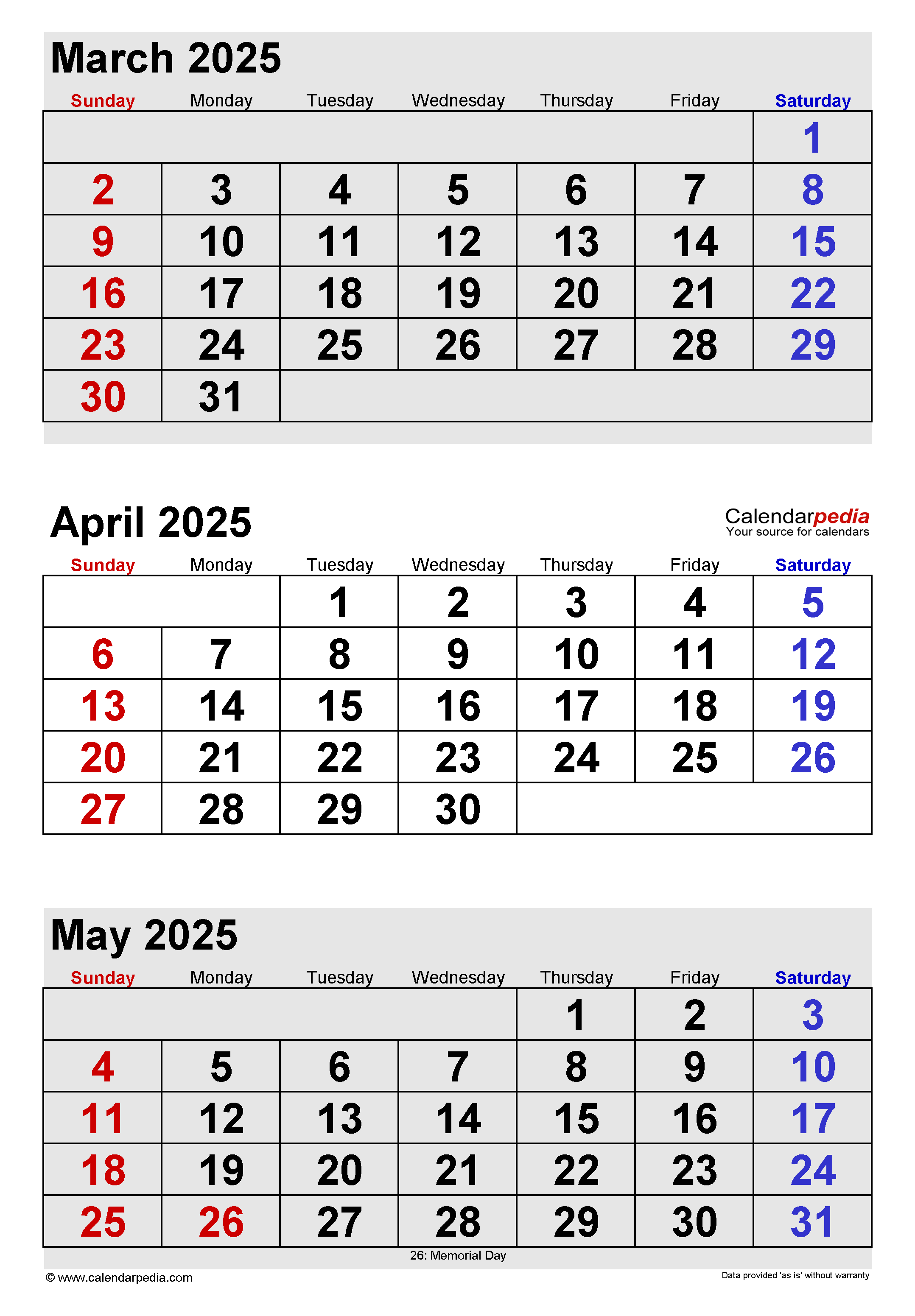 April 2025 Calendar | Templates For Word, Excel And Pdf for March And April 2025 Calendar