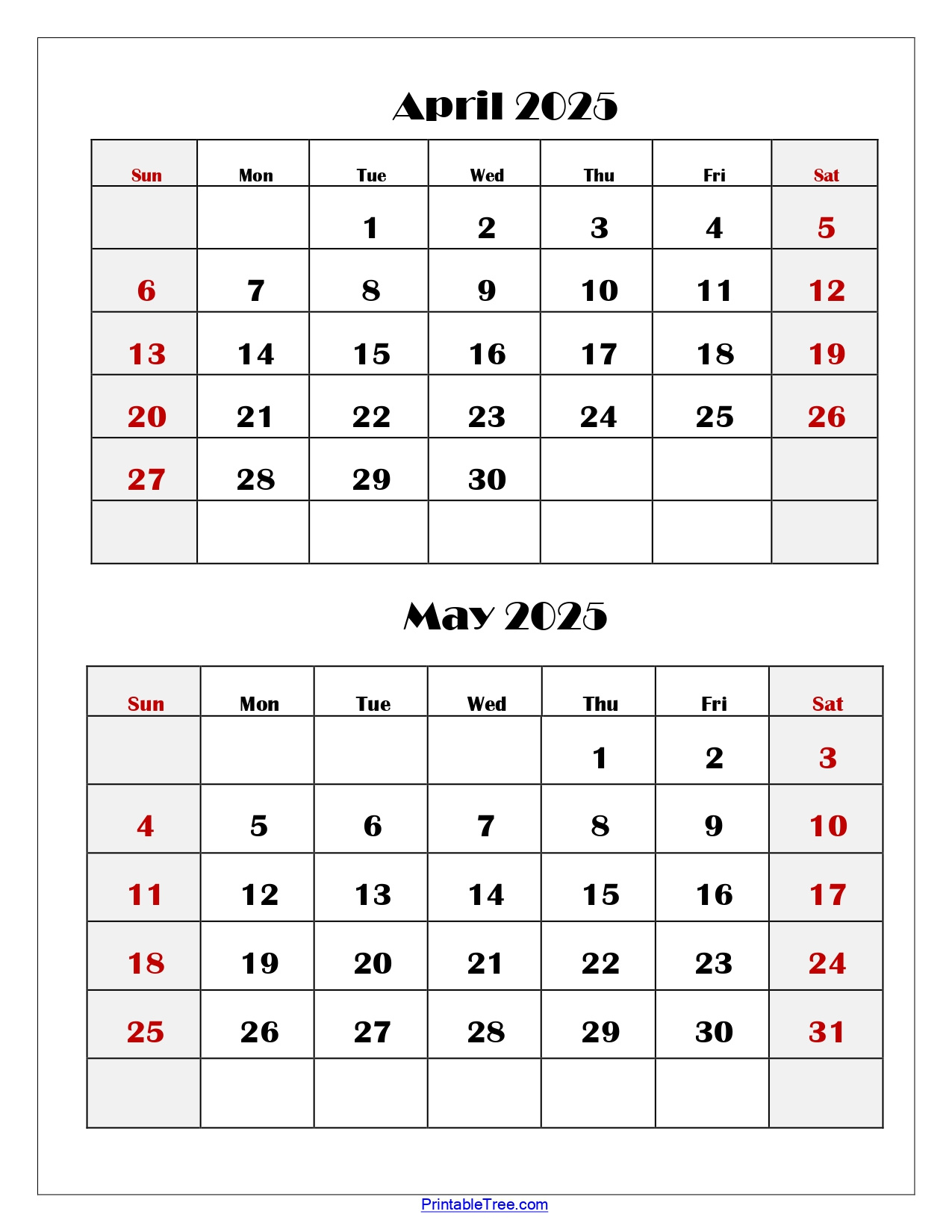 April And May 2025 Calendar Printable | Two Months Calendar inside March April May 2025 Printable Calendar