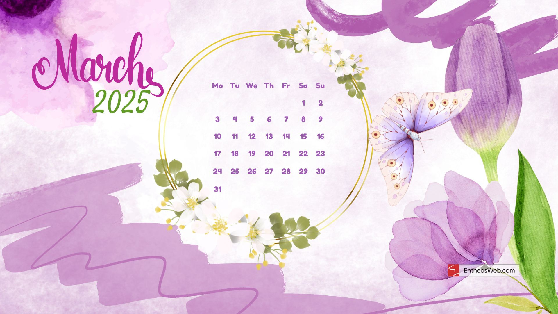 Free March 2025 Desktop Wallpaper Calendars | Entheosweb inside March 2025 Calendar Desktop Wallpaper