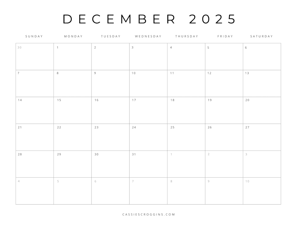 Free Printable 2025 Blank Calendar Templates (All 12 Months) for March Editable Calendar 2025