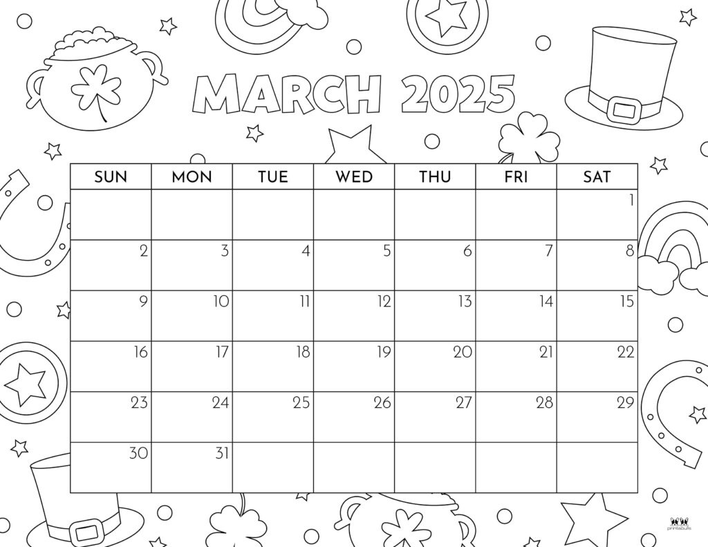 March 2025 Calendars - 107 Free Printables | Printabulls inside March Calendar Numbers Printable 2025