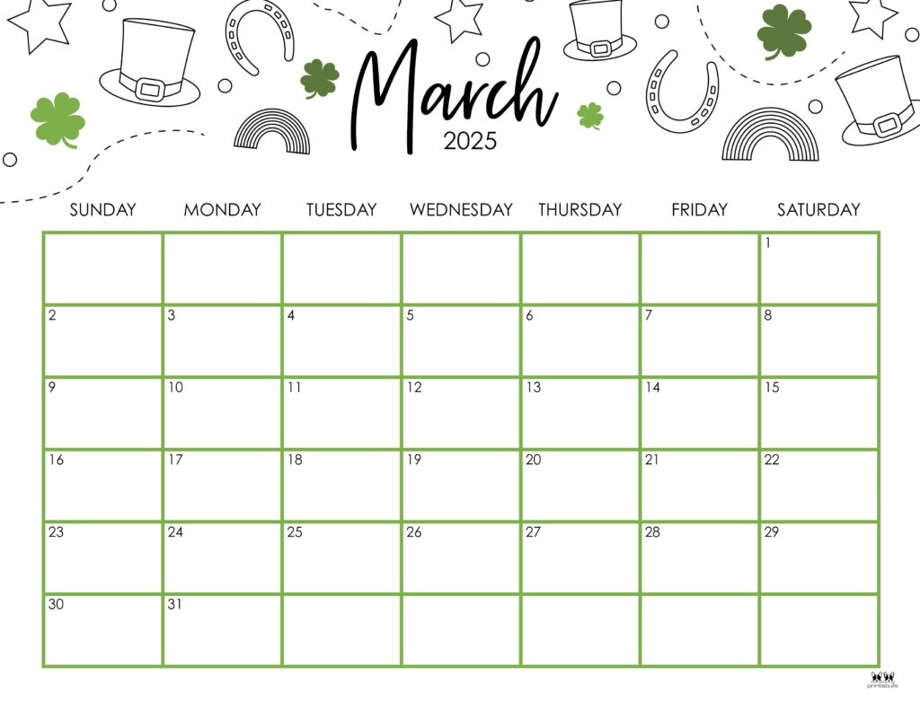 March 2025 Calendars - 107 Free Printables | Printabulls regarding March 2025 Calendar Printable Word