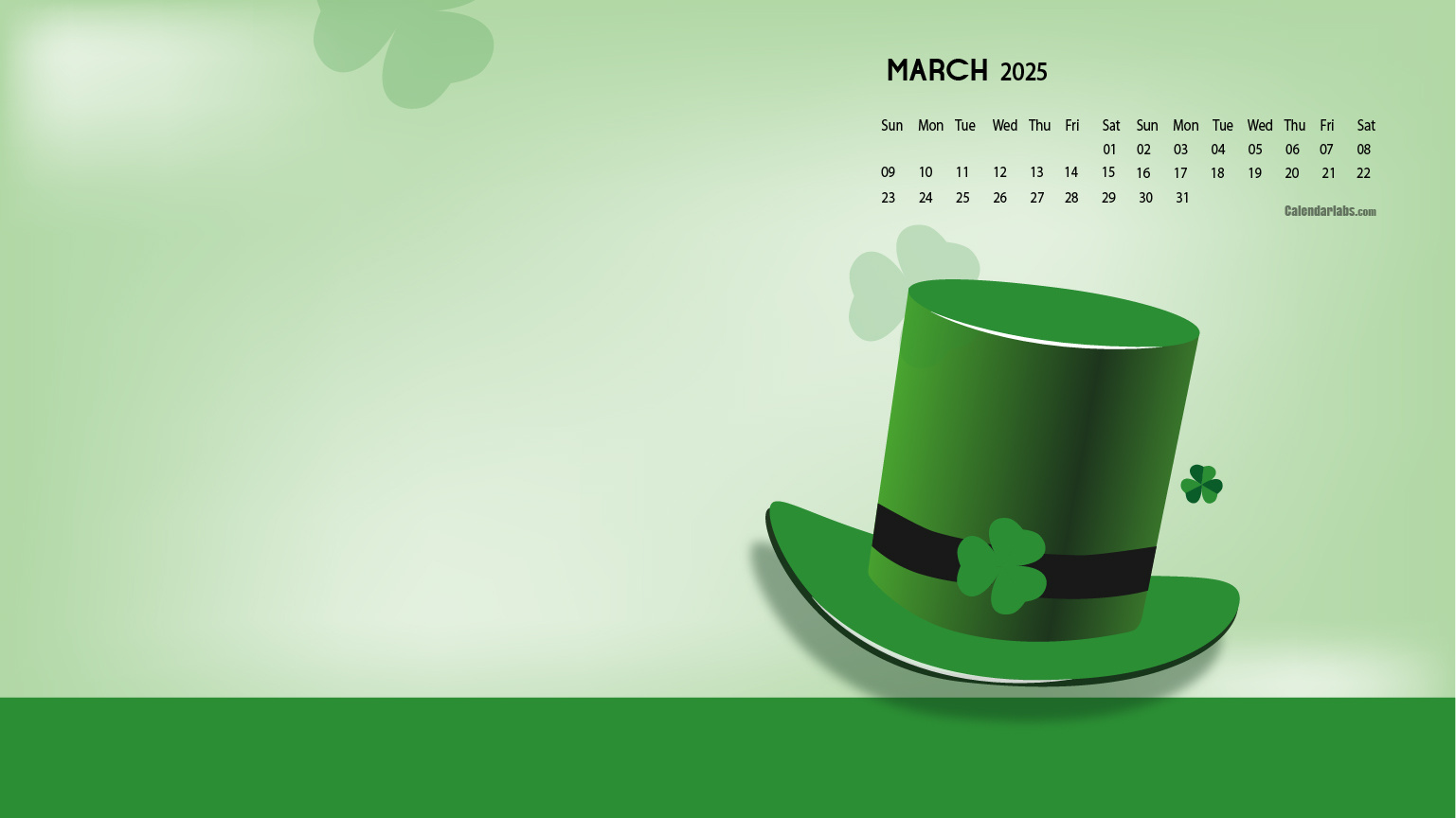 March 2025 Desktop Wallpaper Calendar - Calendarlabs throughout March 2025 Calendar Wallpaper