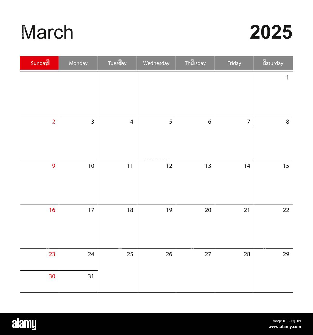 Wall Calendar Template For March 2025. Holiday And Event Planner with regard to Event Calendar For March 2025