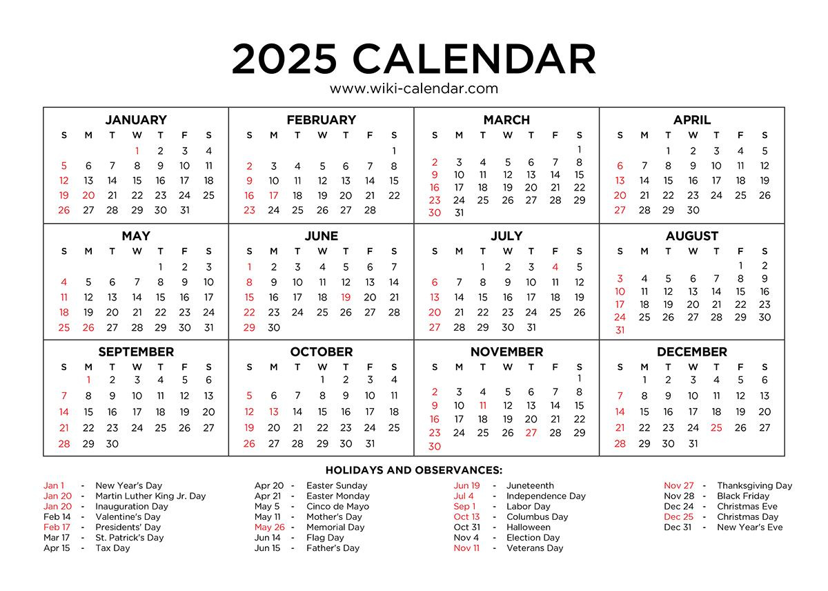 Year 2025 Calendar - Wiki Calendarwiki Calendar - Issuu for Wiki Calendar March 2025