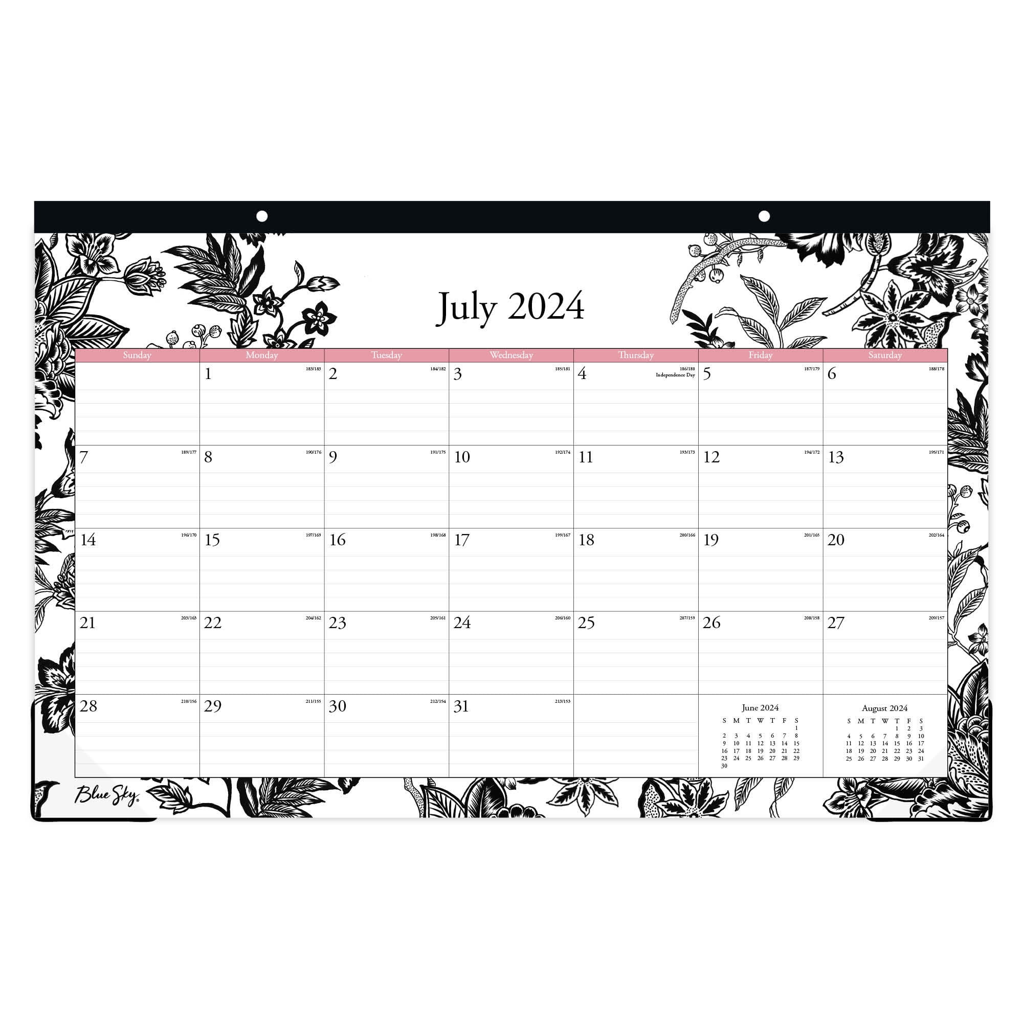 2024-2025 Blue Sky Planning Monthly Desk Pad Calendar, 17&amp;quot; X 11&amp;quot;, Analeis, July 2024 To June 2025, 130617-A25 inside July 2024 - June 2025 Desk Calendar
