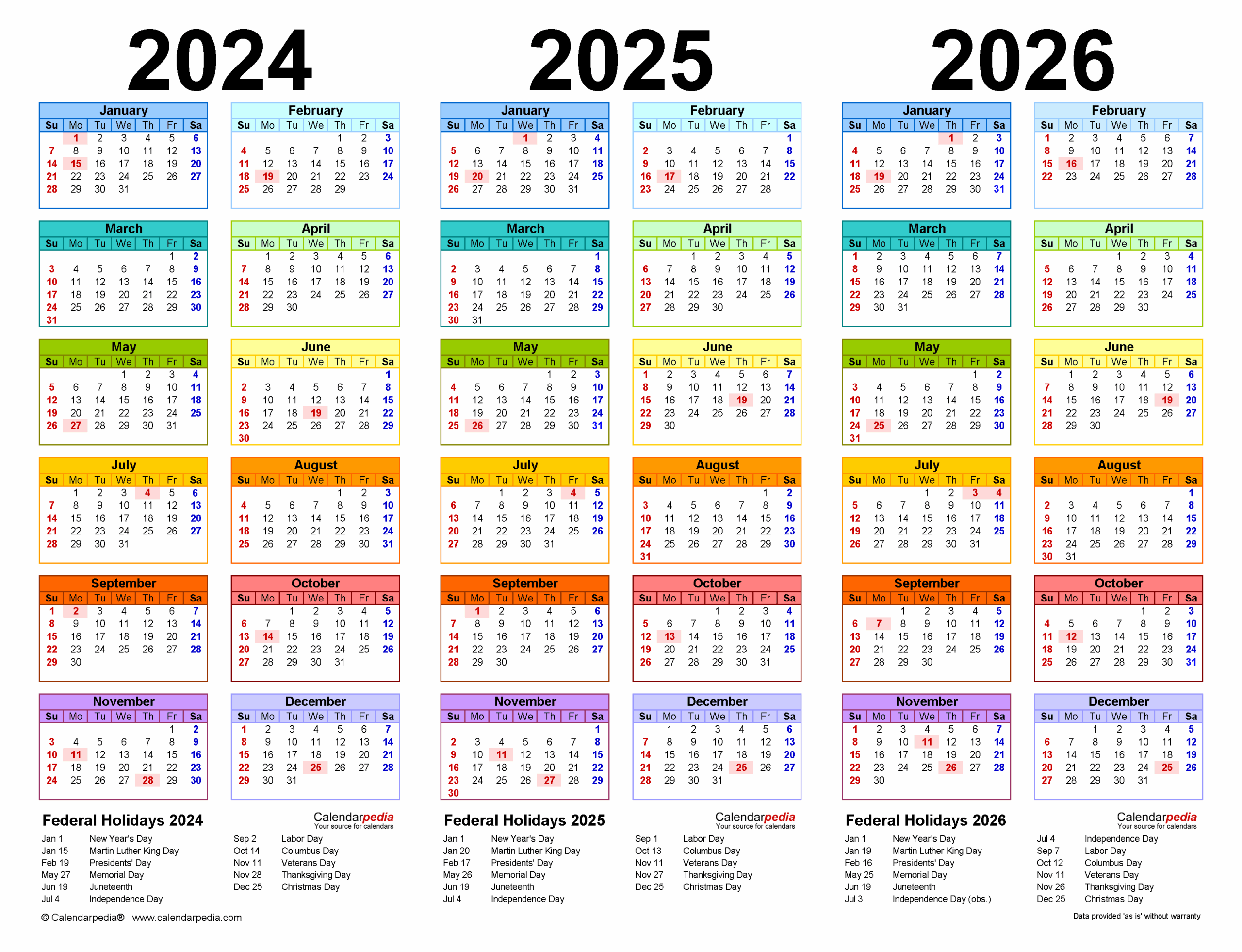 2024-2026 Three Year Calendar - Free Printable Pdf Templates regarding Printable Calendar July 2024 Through June 2026