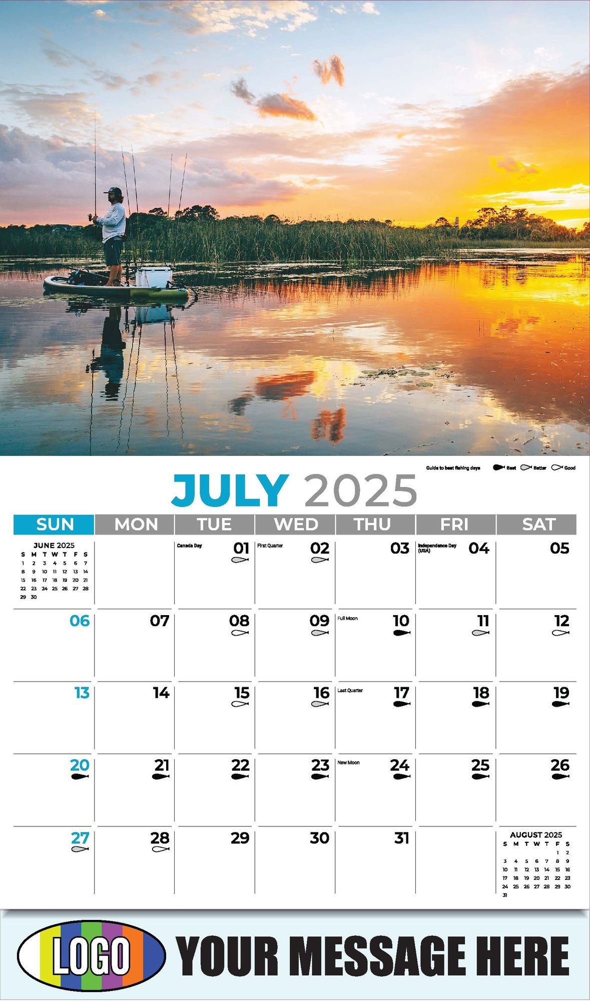 2025 Business Promotion Calendar | Fishing And Hunting with Fishing Calendar For June 2025