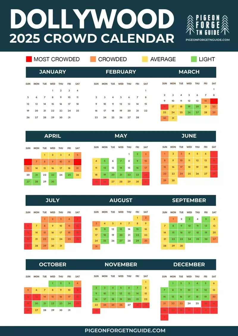 Dollywood Crowd Calendar 2025 with Dollywood Crowd Calendar June 2025