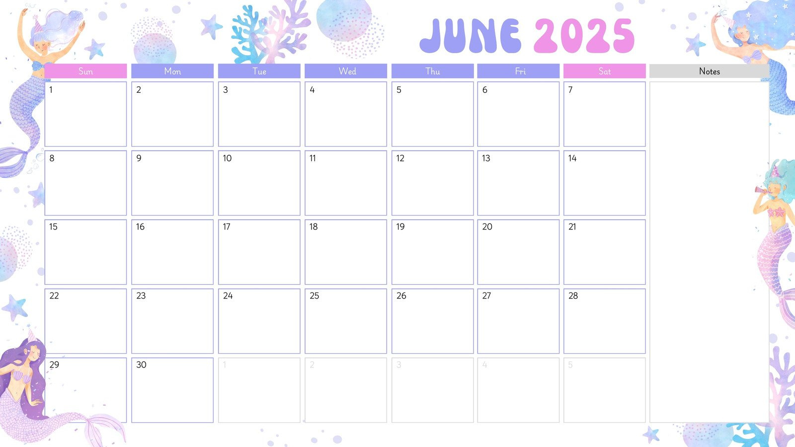 Free Printable, Custom June 2025 Calendar Templates | Canva with Cute June Calendar 2025 Ideas