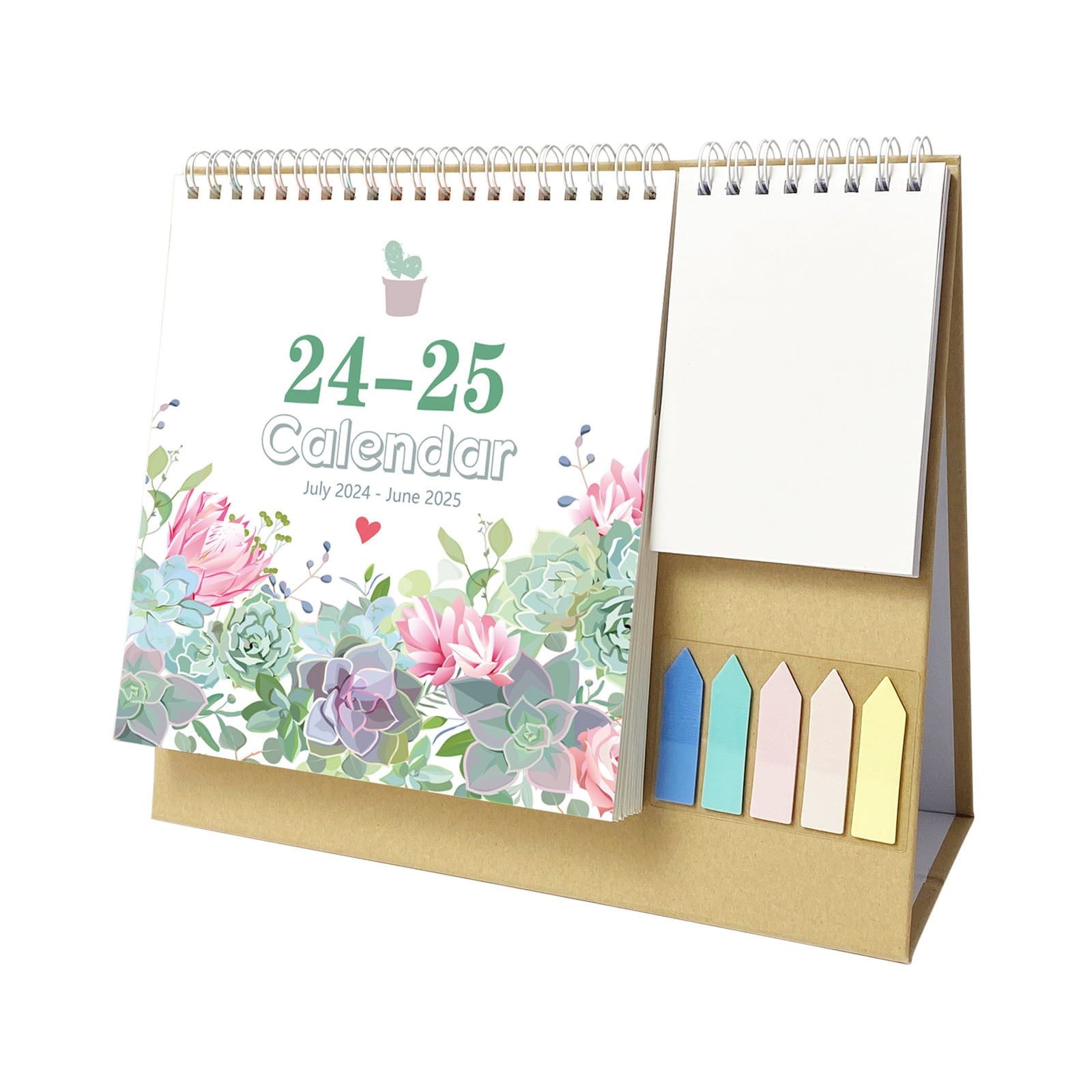 Holloyiver 2024-2025 Desk Calendar, 10X10 Inch 12 Months Monthly Desk Calendar From 2024 July To 2025 June Table Decor Portable Month Calendar, with July 2024 - June 2025 Desk Calendar