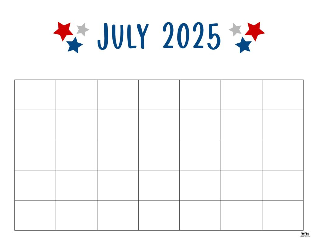 July 2025 Calendars - 107 Free Printables | Printabulls in Printable June July Calendar 2025
