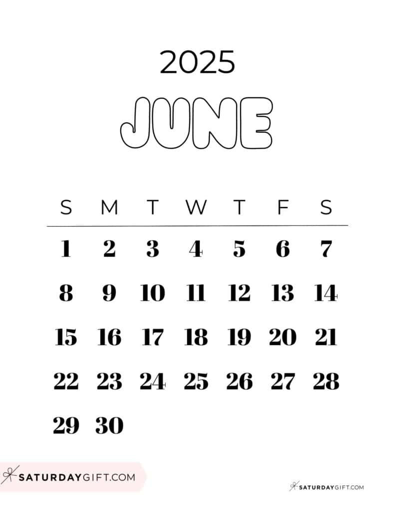 June 2025 Calendar - 23 Cute &amp;amp; Free Printables for Show Me A June Calendar 2025