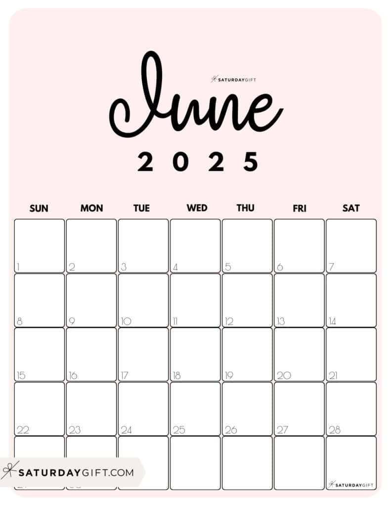 June 2025 Calendar - 23 Cute &amp;amp; Free Printables regarding June Fun Calendar 2025 Ideas
