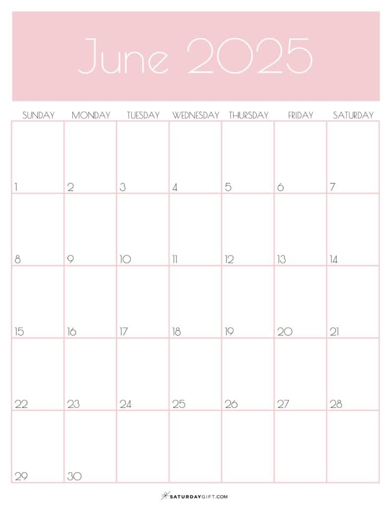June 2025 Calendar - 23 Cute &amp;amp; Free Printables within Show Me June Calendar 2025