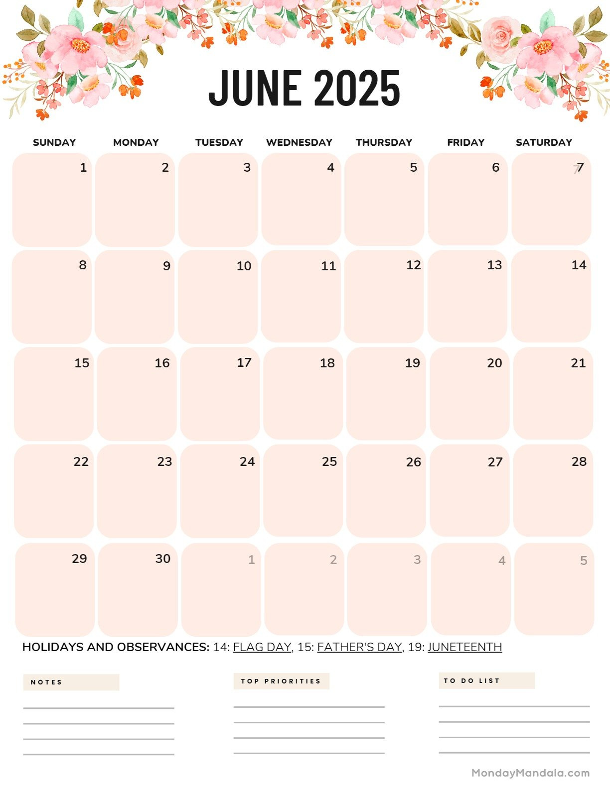 June 2025 Calendar (52 Free Pdf Printables) pertaining to June 2025 Calendar Portrait