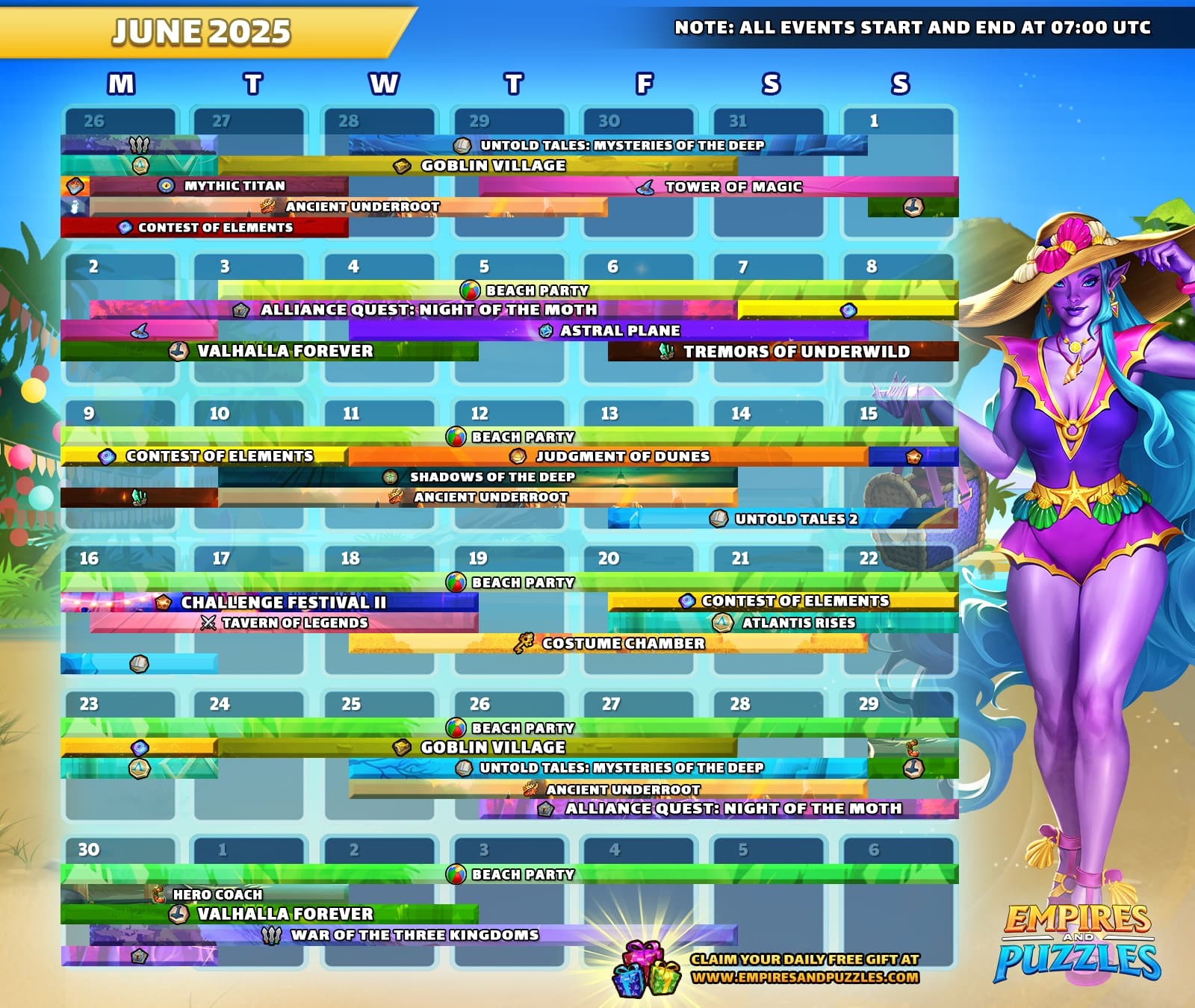 June 2025 Calendar Of Events | Empires &amp;amp; Puzzles within Calendar Of Events For June 2025